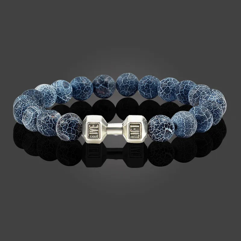 Natural Volcanic Stone Dumbell Bracelet