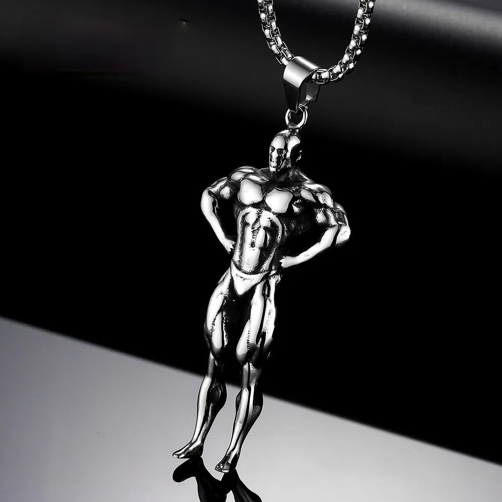 Men's Stainless Steel Titanium Gym Fitness Hip Hop Pendant