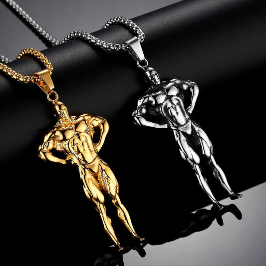Men's Stainless Steel Titanium Gym Fitness Hip Hop Pendant