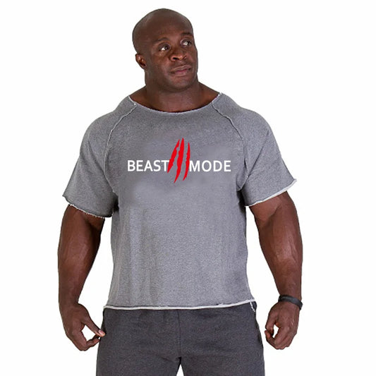 Men's Bodybuilding T-Shirt Long Section Loose Curved (Oversized)