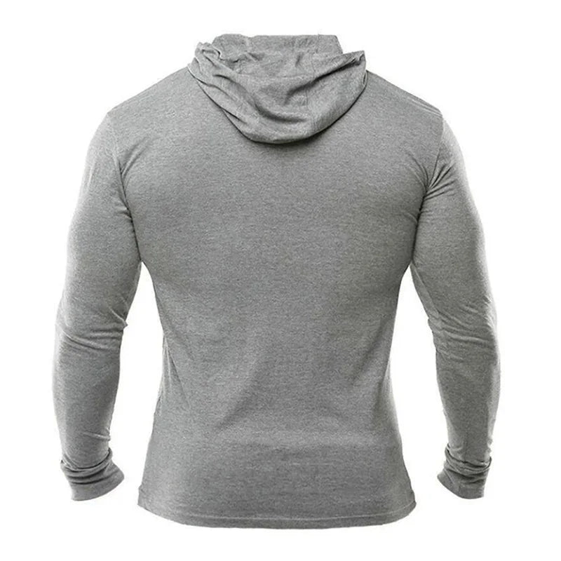 Men's Hooded Gym Shirt "JUST GYM" (Slim Fit)