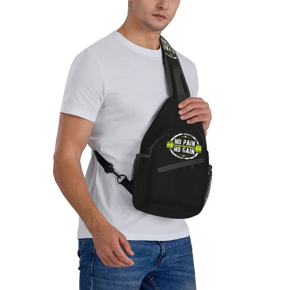 Men's Gym Shoulder Crossbody Chest Backpack