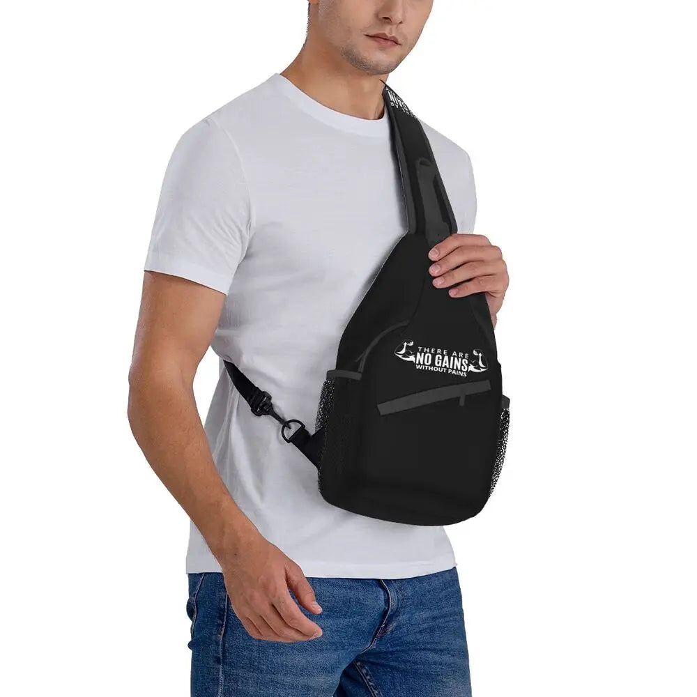 Men's Gym Shoulder Crossbody Chest Backpack