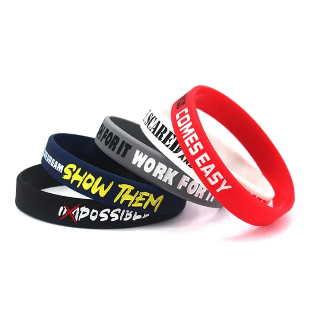 Silicone Bracelets (One Pack) with Inspirational Quotes (UNISEX)