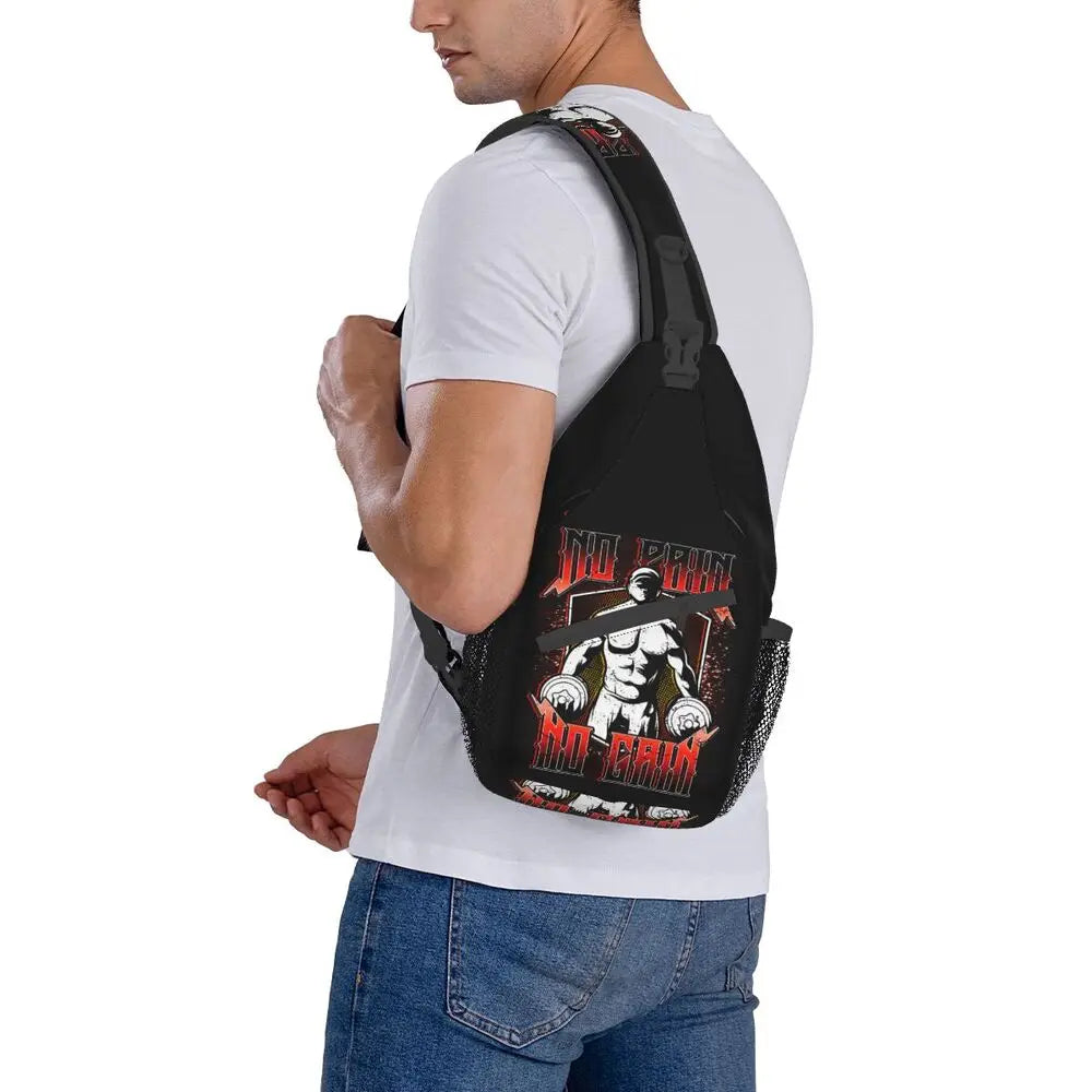 Men's Gym Shoulder Crossbody Chest Backpack