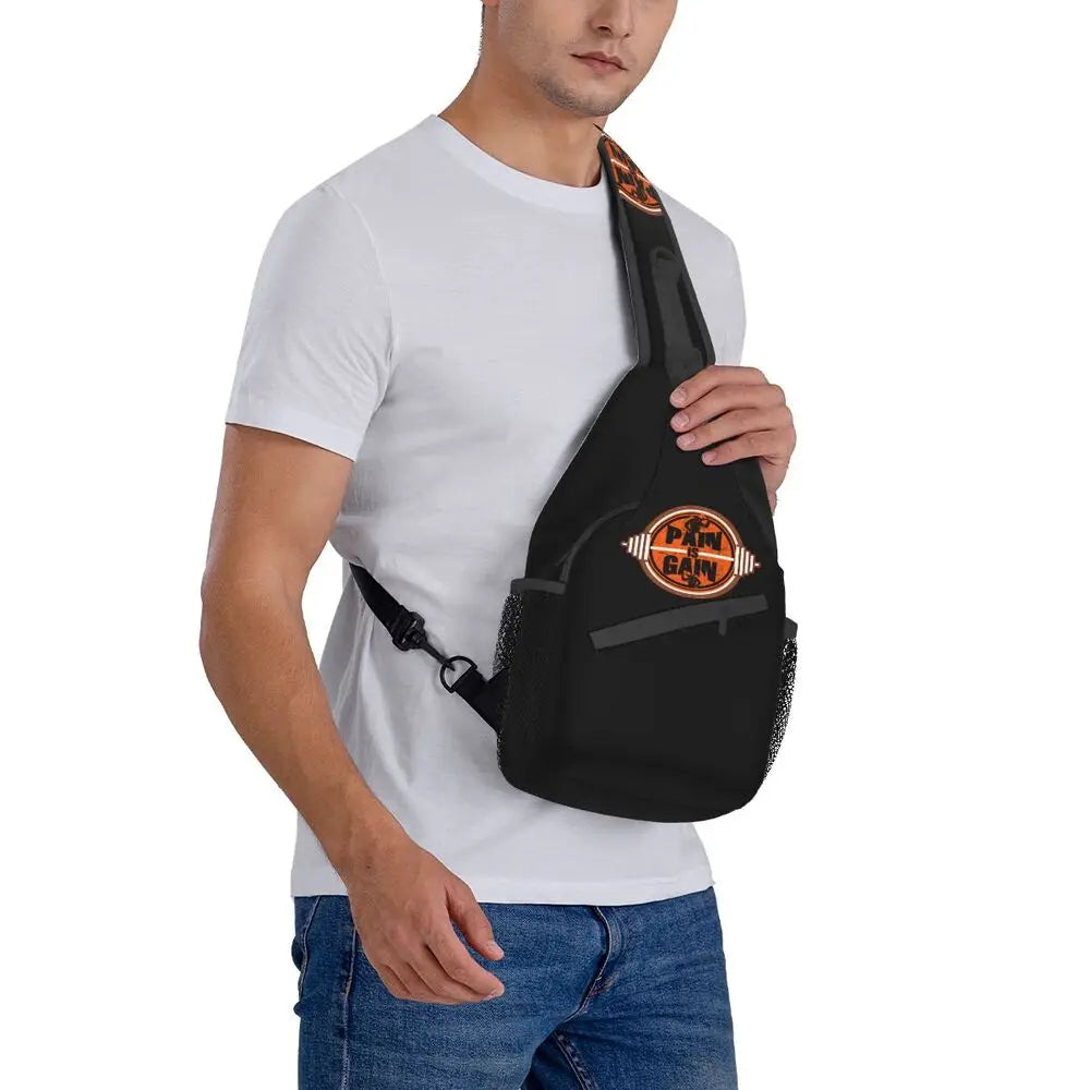 Men's Gym Shoulder Crossbody Chest Backpack