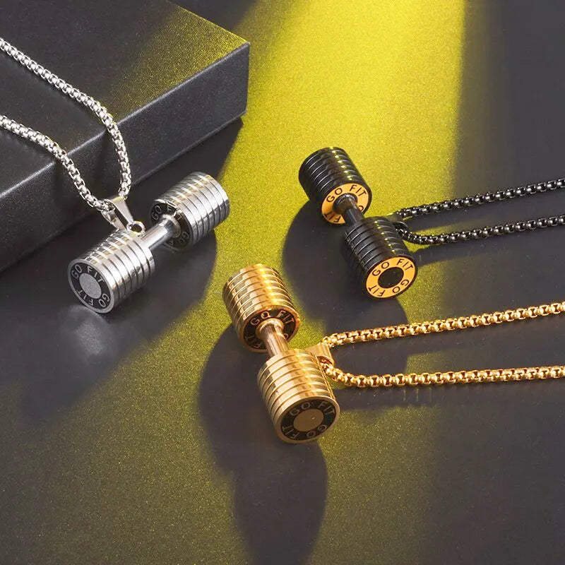 Gym Dumbbell Necklaces