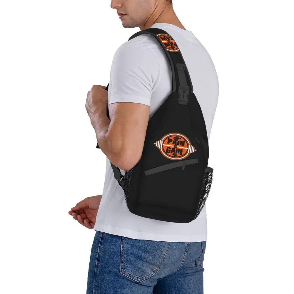 Men's Gym Shoulder Crossbody Chest Backpack