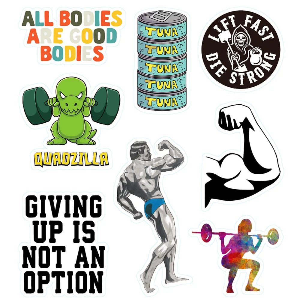 Fitness Inspirational Stickers 10/30/50/100 Pcs