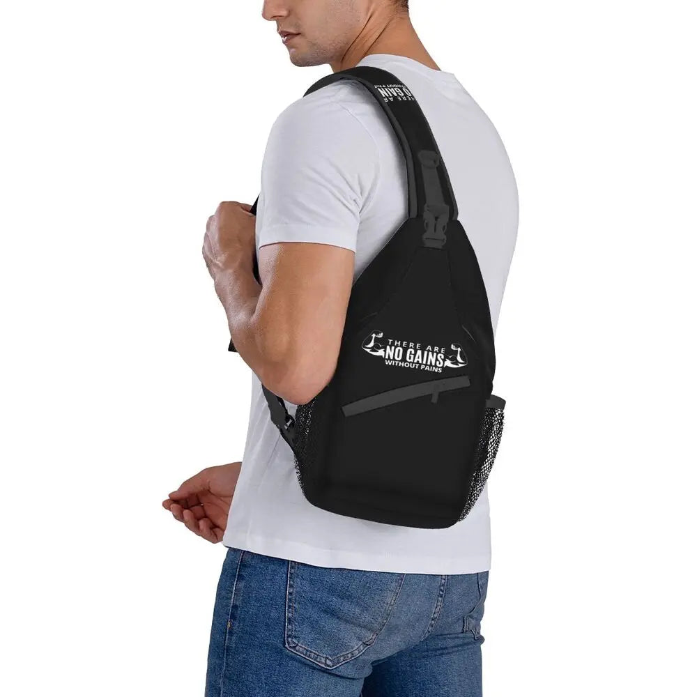 Men's Gym Shoulder Crossbody Chest Backpack