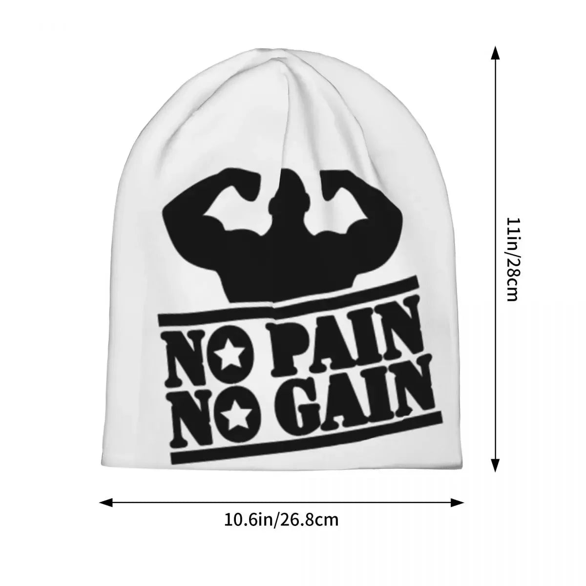 "NO PAIN NO GAIN" Fitness Beanie Hat