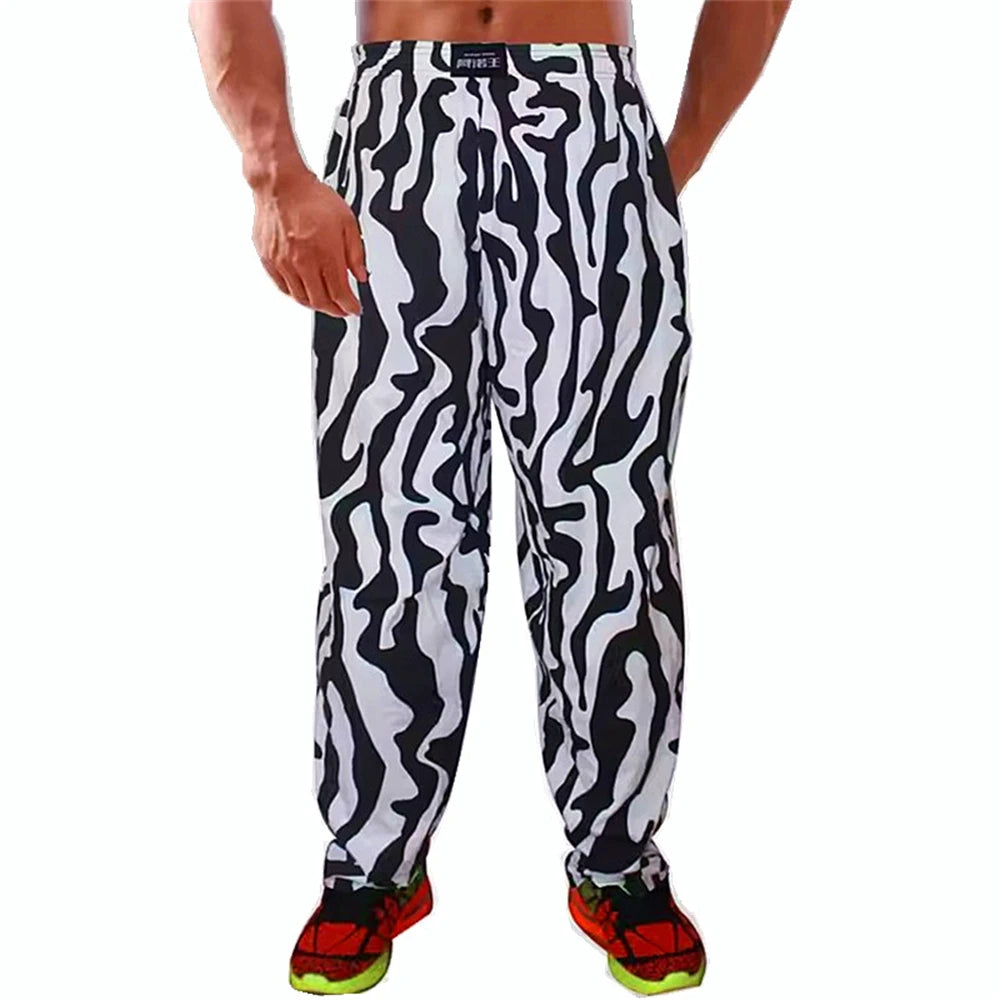 Bodybuilding Baggy Pants High Elastic Cotton