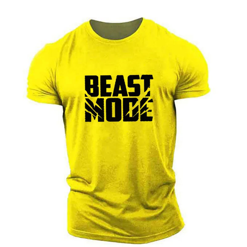 "BEAST MODE" Men's Gym Short Sleeve Casual T-Shirt (Muscle Fit)